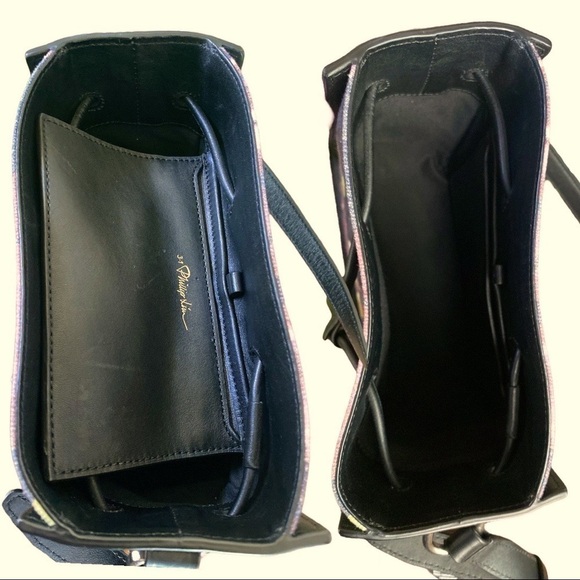 Vintage Philip Lim 3.1 Mini Shoulder Bag Floral Leather/Denim Pastel 8.5 x 7 x 4 - Picture 8 of 12